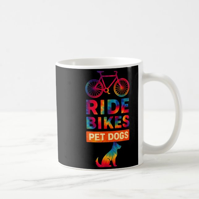 Taza De Café Ride Bikes Pet Dogs Bicycle Cycling Biking Dog Lov (Derecha)