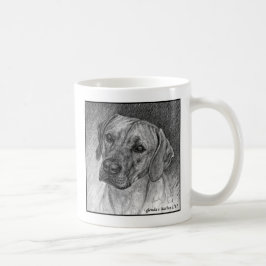 Taza De Café Ridgeback Perro Arte de Glenda S. Harlan