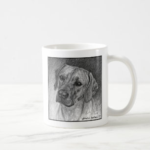 Taza De Café Ridgeback Perro Arte de Glenda S. Harlan