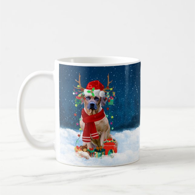 Taza De Café Ridgeback Perro Rhodés en regalo de Navidades de n (Izquierda)