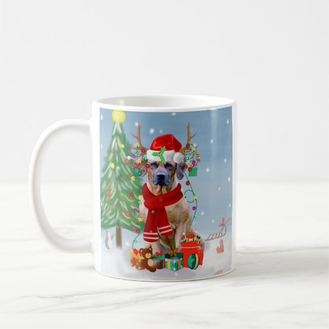 Taza De Café Ridgeback Perro Rhodés en regalo de Navidades de n (Izquierda)
