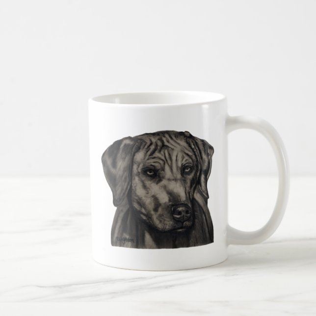 Taza De Café Ridgeback Rhodesian Dog Art - zulu (Derecha)
