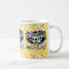 Taza De Café Ríe una mujer esquelética en Bonnet