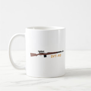 Taza De Café Rifa soviética del francotirador SVT-40 WW2