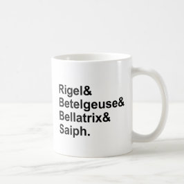 Taza De Café Rigel Betelgeuse Bellatrix Saiph | Estrellas de Or