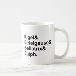 Taza De Café Rigel Betelgeuse Bellatrix Saiph Estrellas de Or