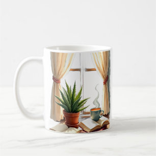 Taza De Café Rincón de lectura para padres de plantas Suculenta