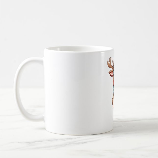 Taza De Café Rindeo lindo con Navidades fanfarrones (Izquierda)