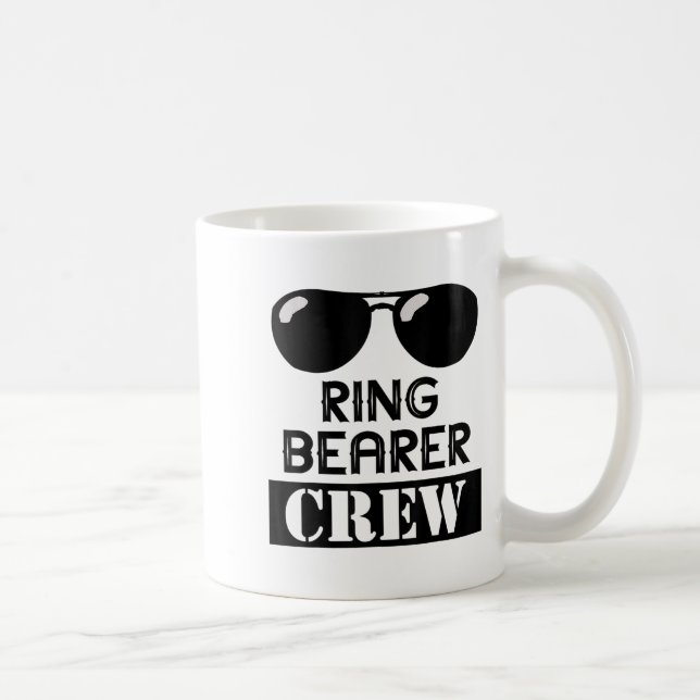 Taza De Café Ring Bearer Crew Ring Wedding Party Sungl Security (Derecha)