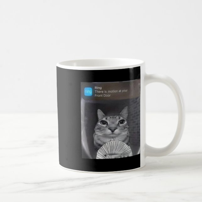 Taza De Café Ring Cat Con Motion Meme (Derecha)