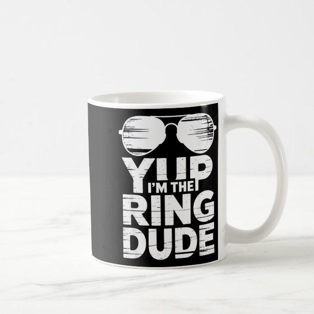Taza De Café Ring Security Wedding Party Funny Ring Bearer  (Derecha)