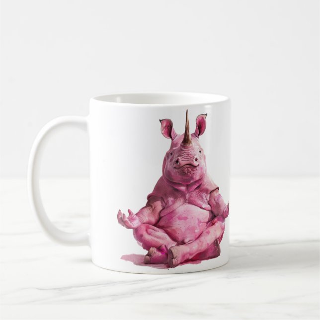 Taza De Café Rinoceronte rosado mediador (Izquierda)