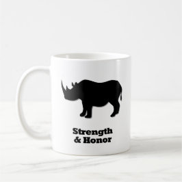 Taza De Café Rinoceronte Y Honor negro