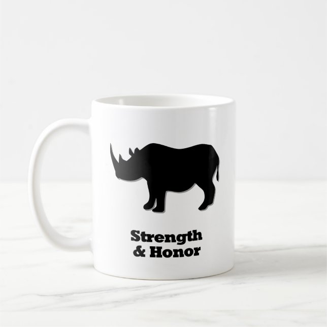 Taza De Café Rinoceronte Y Honor negro (Izquierda)