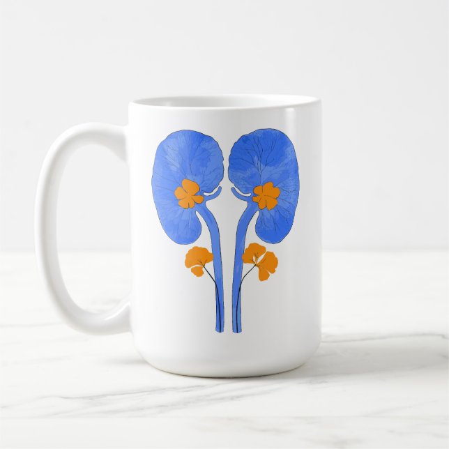Taza De Café Riñones Floridos (Izquierda)