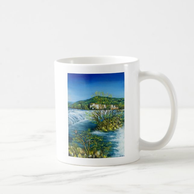 Taza De Café RÍO ARNO EN EL Paisaje Toscano ROVEZZANO Florencia (Derecha)