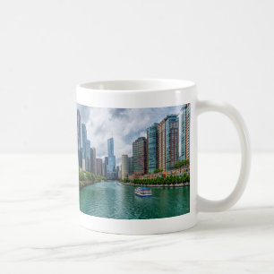 Taza De Café Río Chicago y Trump Tower Coffee Mug