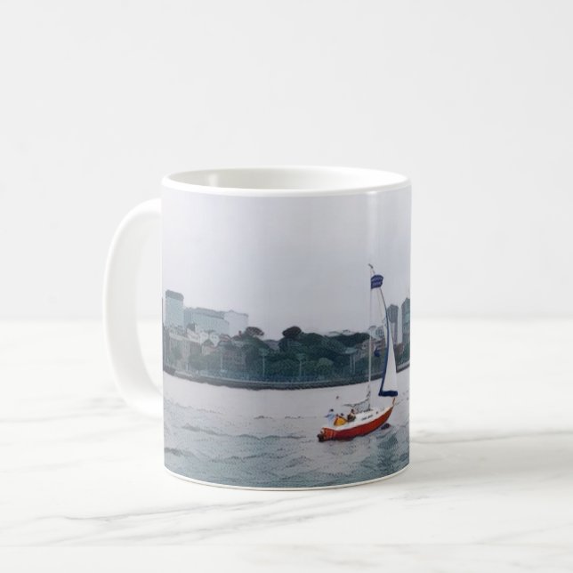 Taza De Café Río de la Marina de Guerra de las Mareas Rojas (Anverso izquierdo)