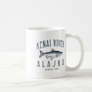 Taza De Café Río Kenai Alaska Pescador Divertido Pesca Divertid