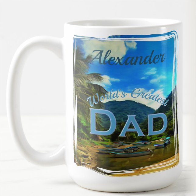 Taza De Café Río Mismaloya 0344, el mejor padre del mundo (Subido por el creador)