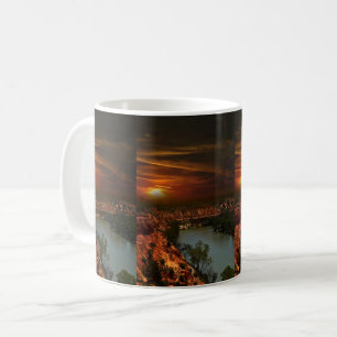 Taza De Café Río Murray Australia Sunset, café Mug