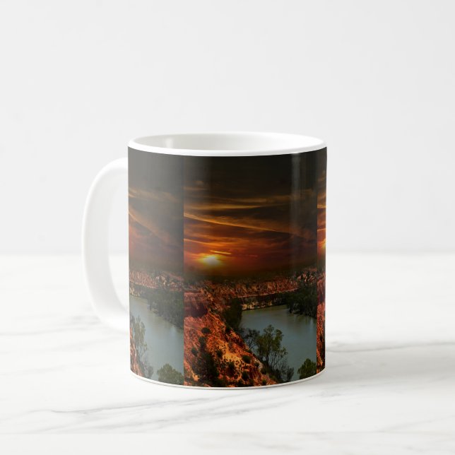 Taza De Café Río Murray Australia Sunset, café Mug (Anverso izquierdo)