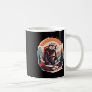 Taza De Café Río nutria caminata mochilero amante de los animal