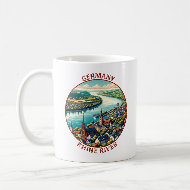 Taza De Café Río Rin Alemania (Izquierda)