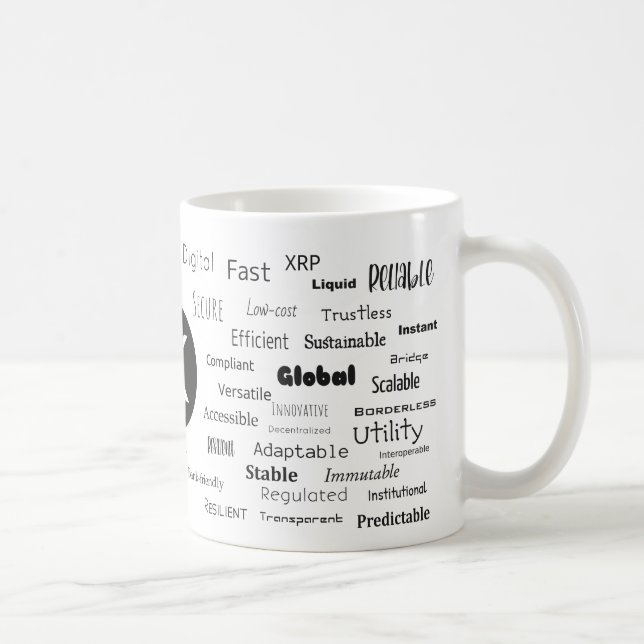 Taza De Café Ripple XRP Crypto Mug (Derecha)