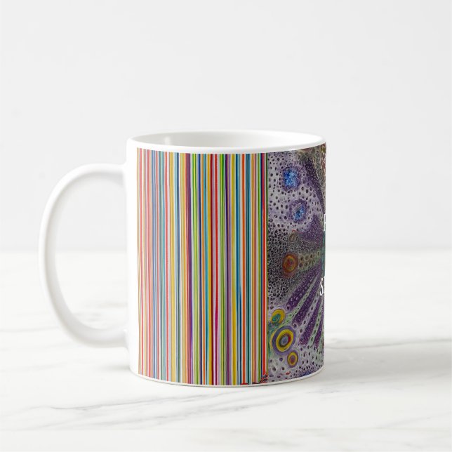 Taza De Café “Rise and Shine – Abstract Rainbow Power Mug” (Izquierda)