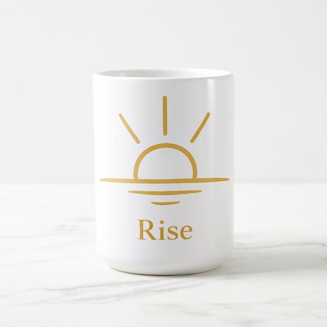 Taza De Café Rise — Minimalist Sunrise (Centro)