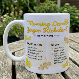 Taza De Café Ritual de Té de Infusión Caliente de Limón y Jengi
