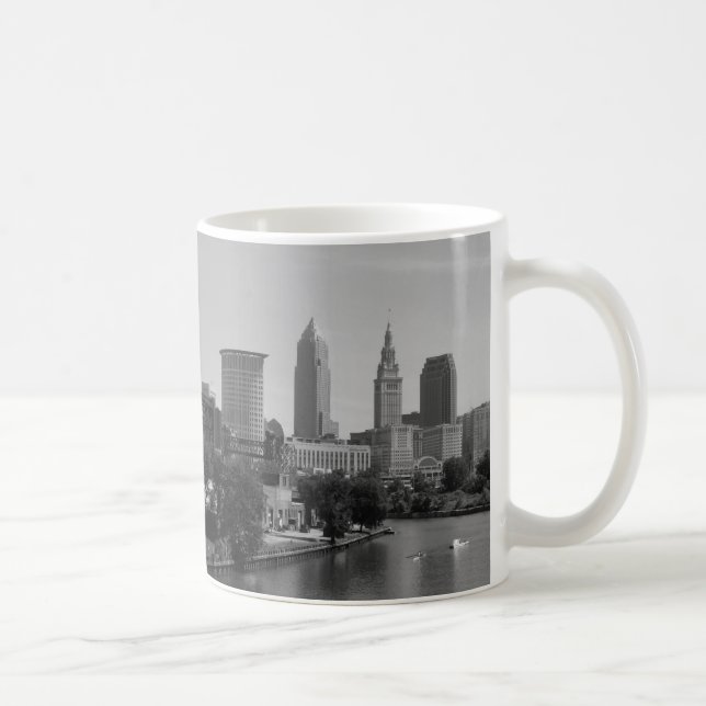 Taza De Café Riverview Cleveland B&W Mug (Derecha)