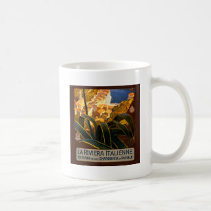 Taza De Café Riviera italiana Europa Italia cartel de viaje