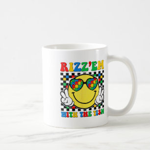 Taza De Café Rizz Em Con El Tism Gracioso Autismo Niños De Conc