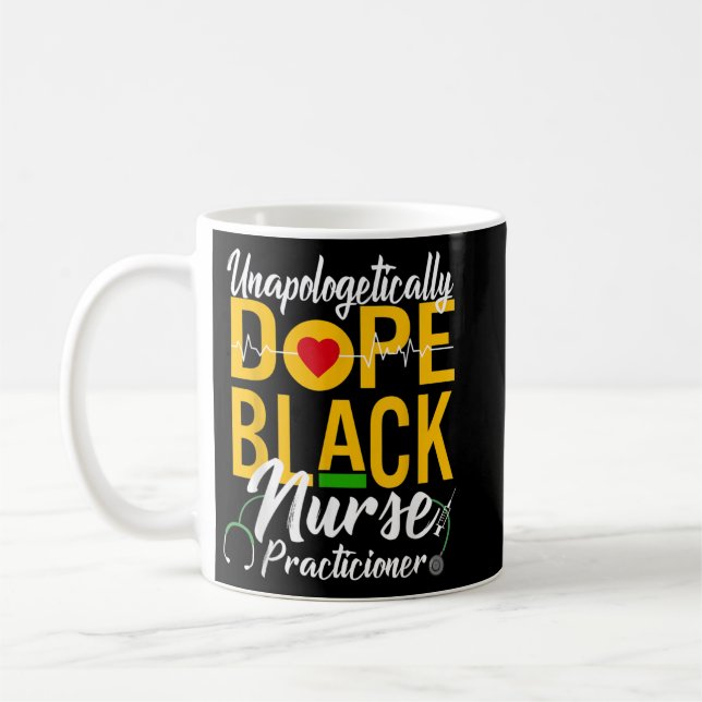 Taza De Café RN, profesional de enfermería negra sin remordimie (Izquierda)