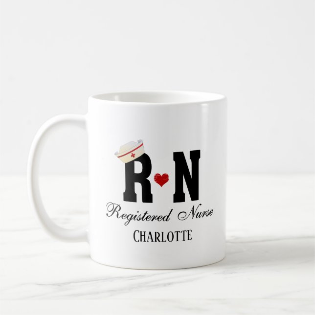 Taza De Café RN Registro de Enfermeras Café Mug (Izquierda)