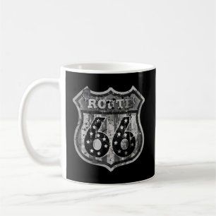 Taza De Café Road Rout 66 Rótulo Camión Biker Usa