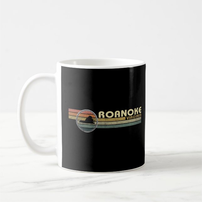 Taza De Café ROANOKE, VA de estilo de los años 80 (Izquierda)