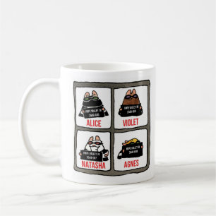 Taza De Café Robber Mice Mugshot-Mug con una desagradable Natas