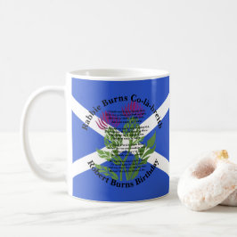 Taza De Café Robert Burns Poem Birthday Thistle Flag