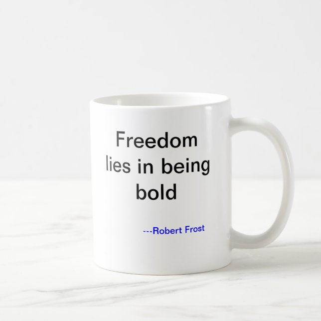 Taza De Café Robert Frost se arriesga a tomar Mug (Derecha)