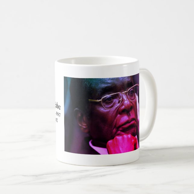 Taza De Café Robert G. Mugabe, presidente de Zimbabue (Anverso derecho)