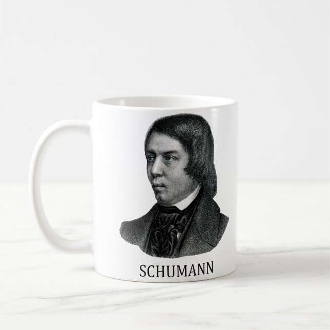 Taza De Café Robert Schumann, negro (Izquierda)