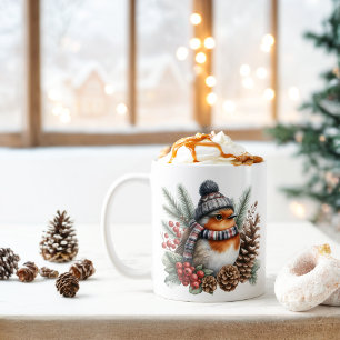 Taza De Café Robin de Winter Vibes