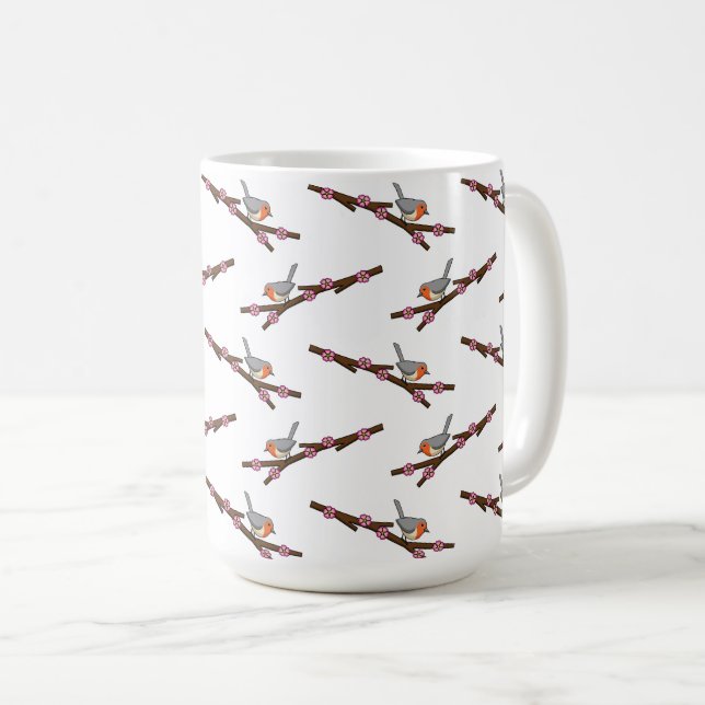 Taza De Café Robin en Sakura (Anverso derecho)