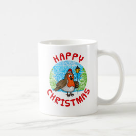 Taza De Café Robin Navidades Wildlife Carol