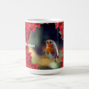Taza De Café Robin navideño