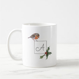 Taza De Café Robin y Holly Navidades Mug