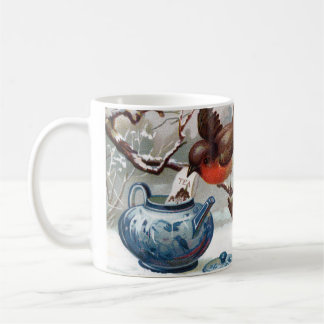 Taza De Café Robins victorianos haciendo té